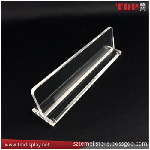 custom factory wholesale clear plastic name plates desk blank crystal office desk name plate acrylic desk name plate